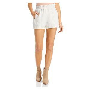 IRO.JEANS Womens Ivory Textured Smocked Waist Unlined Pull On Shorts Shorts 34